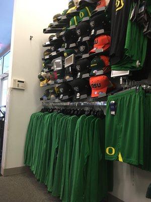 Variety of Oregon baseball caps as of March 30th,18