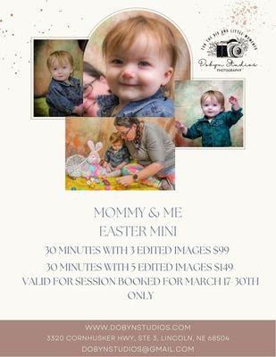 Valid on shoots booked for March 17-30th only. Book now spaces are filling fast.