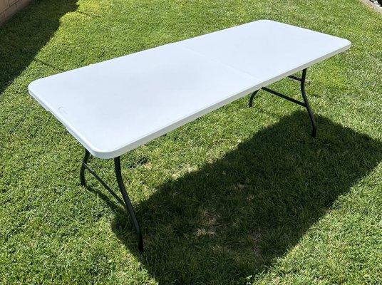 Premium 6 foot foldable table (seats 6-8)