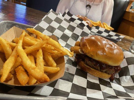 Mozzarella Stick Burger (minus lettuce & tomato)