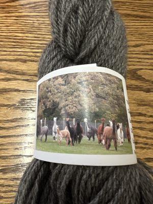 Yarn from an alpaca farm in Story County Iowa