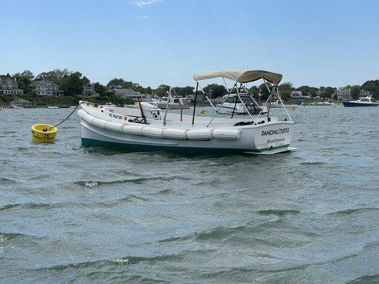 The old girl floating out in the harbor waiting for the next guests