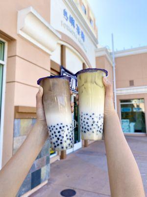 Golden Pheonix Oolong MT w Boba & Jasmine Green MT w Boba (IG: @eatsbykatiemei)