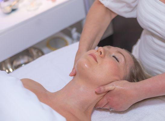 Neck massage included in all facial treatments