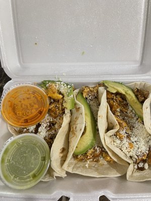 Chorizo breakfast tacos