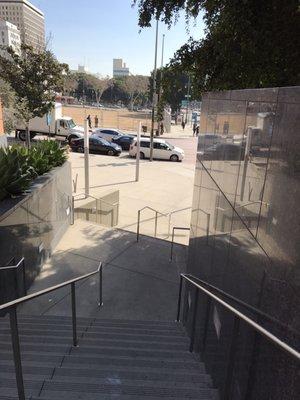 Stairs leaving the library