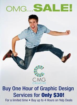 OMG...SALE! Yelp Deal Save on Graphic Design Services. Brochures, Rack Cards, Logo Design, Business Cards.