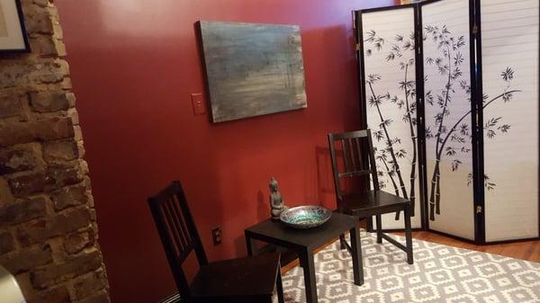 New art and a little facelift make the space more inviting