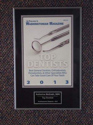 2013 Washingtonian Magazine Top Dentists