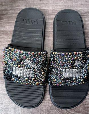 Bling Puma Slides