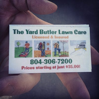 The yard butler lawn care