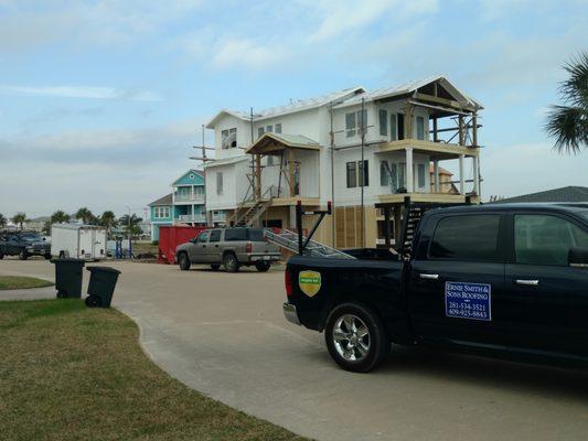 New construction roof in Harbor Walk.