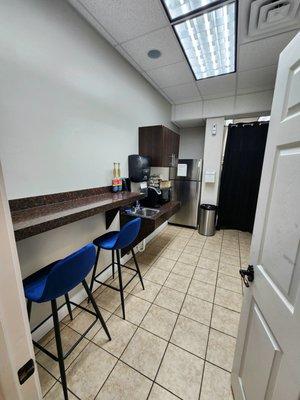 Comfortable and clean tenant break room