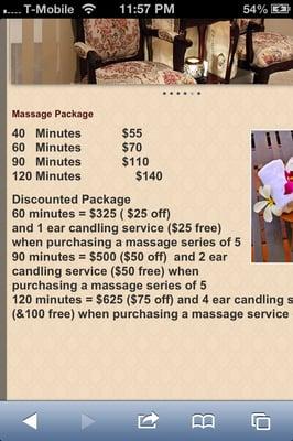 Our  price and speacial package