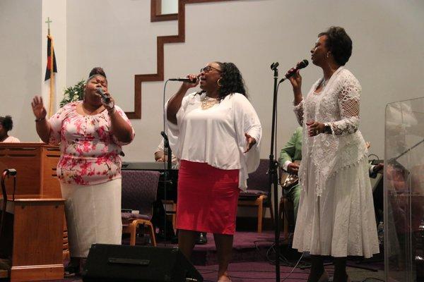 Our dynamic praise team leading us in worship