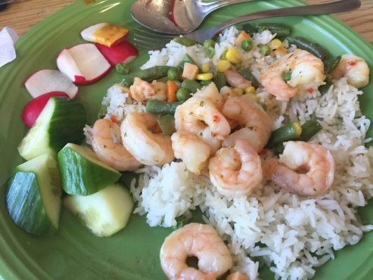 Sautéed Shrimp with Jasmine Rice and Vegetables