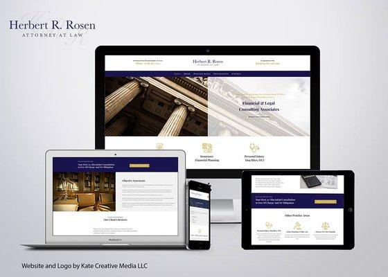 Brockton Attorney, Herbert R. Rosen came to Kate Creative Media to create his FIRST website and logo! The site is mobile responsive.