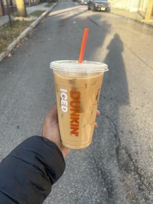 Iced Coffee with Caramel Cream and Sugar