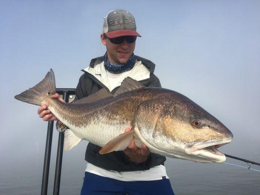 Fly fishing for bull reds in December near New Orleans