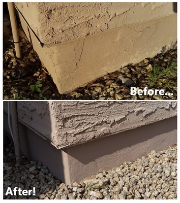 vertical stem wall crack repair