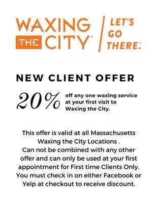 New Client Offer Effective 10/21/19