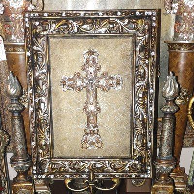 Embellished Cross Frame