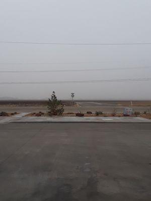 Road in front of station, Indiana.