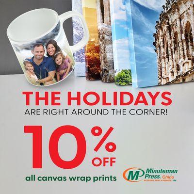 10% off Canvas Wraps