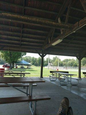 Plenty of shelter space and baseball fields