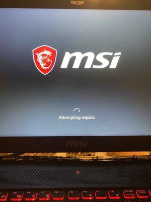 Laptop attempting to repair itself to start windows