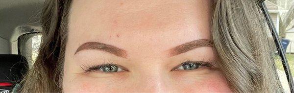 After ombré brows