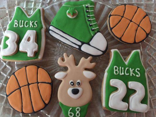 Basketball  #34 Jersey Frost Sugar Cookie Birthday Party Desserts & Favors. Whats your theme? Always taking requests
 cookiesfromscratch.com