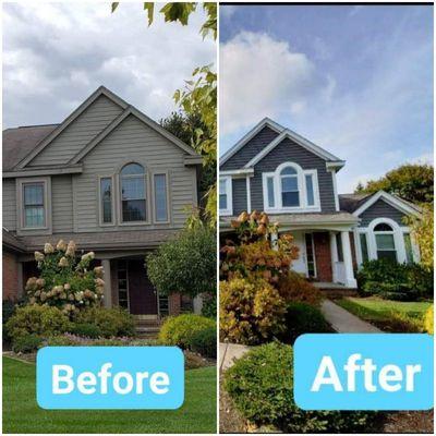 Before and afters of exterior in Canton