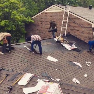 This was a tear off down to wood decking and reshingled what 30 year roof architectural shingle