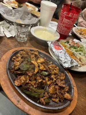 Chicken fajitas- well done