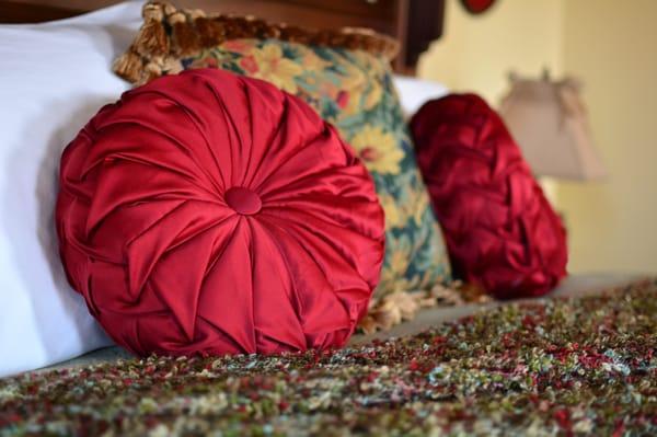 Our Eastlake Room features a queen-sized antique Eastlake canopy bed, luxury linens, and wonderful peace & quiet.