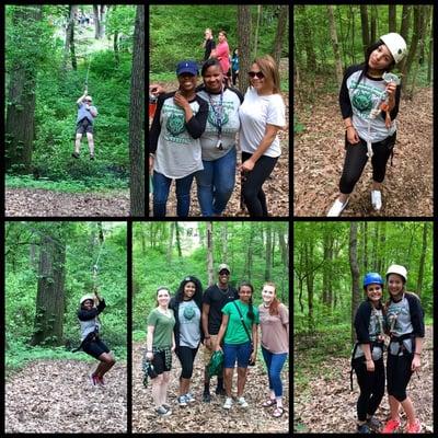 Zip Lining and Walking the Trails.