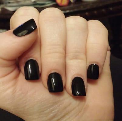 Black acrylics.