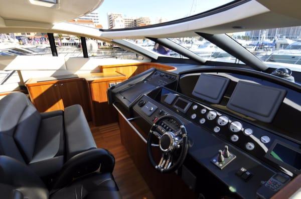 Custom Black Boat Leather Interior