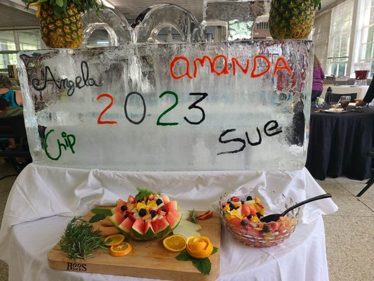 We carved our names in the ice , display for Graduation