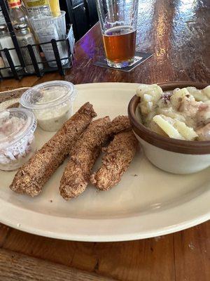 A very very plate of fish. Advertised as haddock but very skeptical.