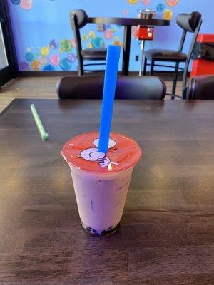 Bubble tea with regular milk tea