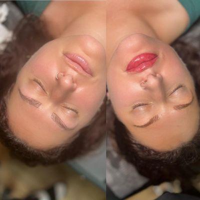 Microblading and lip blush