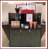 Front view of espresso cart