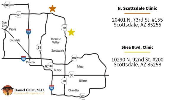 2 convenient Scottsdale clinic locations!