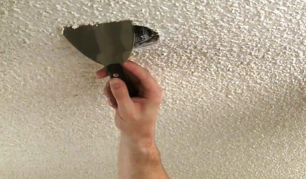 Popcorn ceiling removal ~ 2014