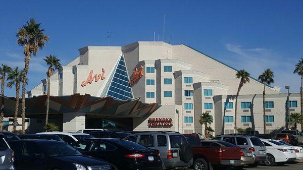 Brenden Theaters are inside the Avi Resort and Casino, stay on the right and enter the Food Court, then follow the hallway.