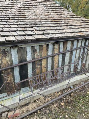 Old cemetery sign, it belongs across the 36 but I'm sure will be restored eventually