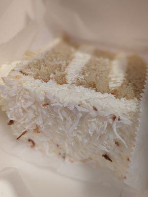 Coconut cake slice