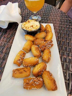 Pretzel Bites and Beer Cheese